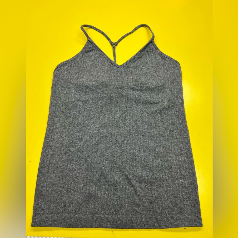 sweaty betty grey seamless tank ribbed